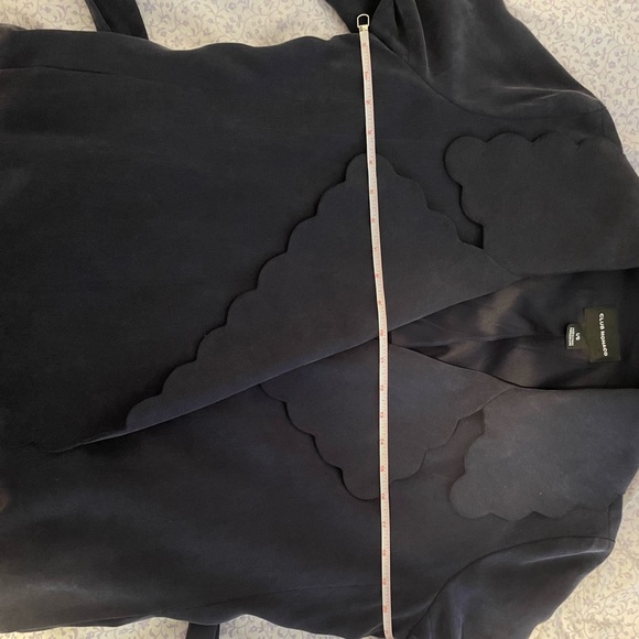 Club monaco scalloped navy trench coat - Picture 5 of 7